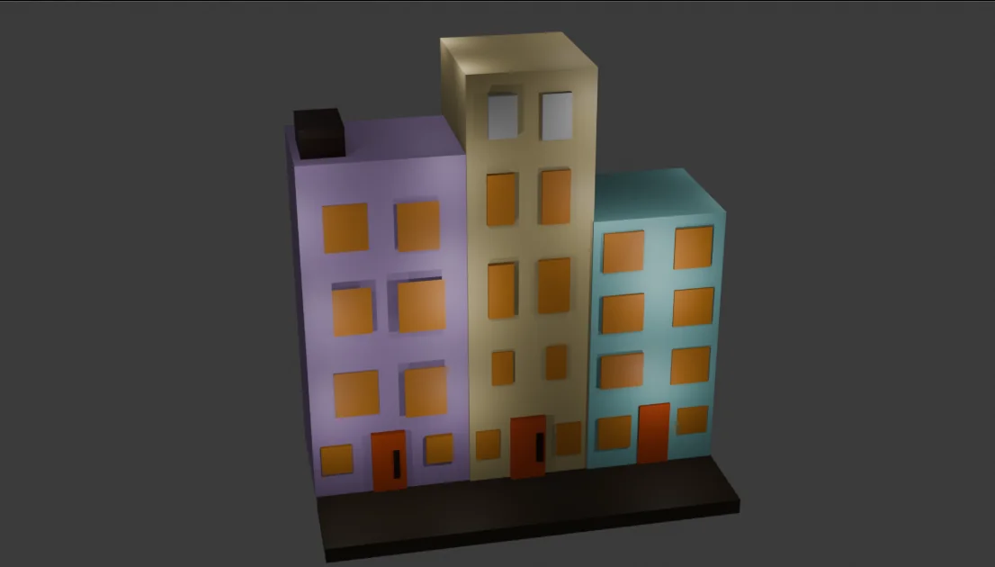 Домик Low Poly / Blender